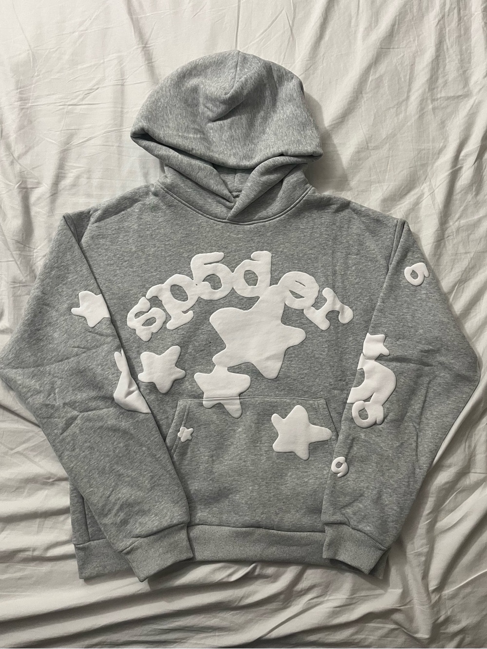 Gray Sp5der Beluga Hoodie